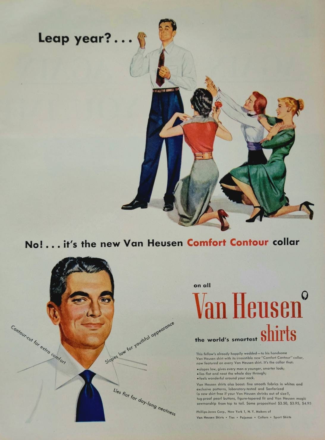 1948 Van Heusen Shirts Vintage Advertisement Mens Fashion Wall Art Bedroom  Decor Mens Clothing Ad Boutique Decor Sexist Ads Magazine Ad 