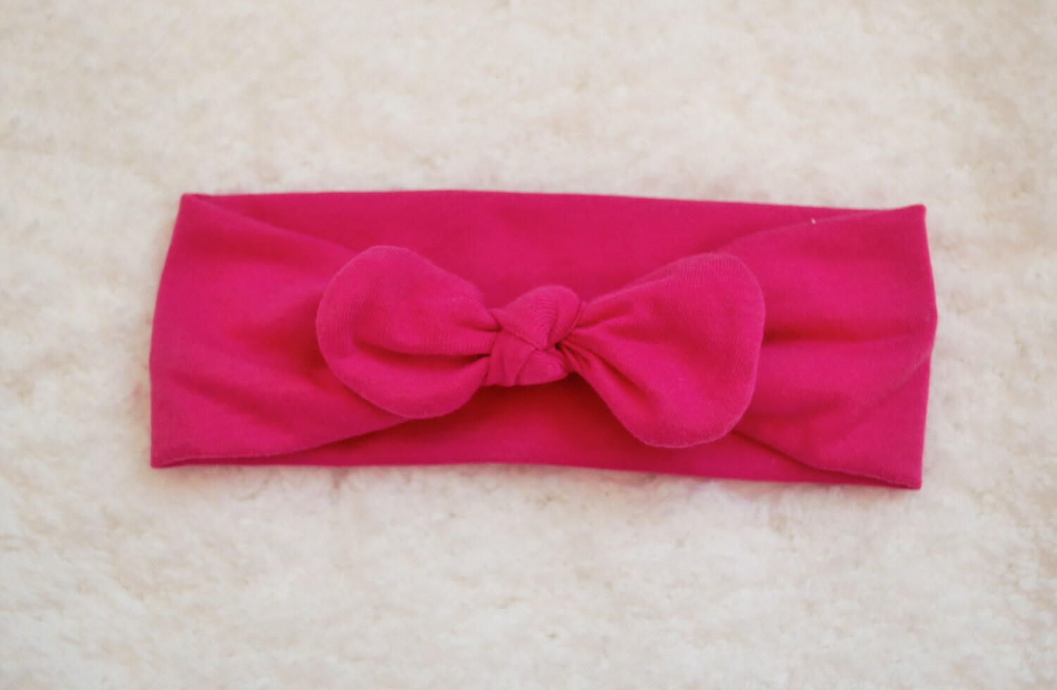 Hot Pink Knot headband Sizes newborn toddler Etsy