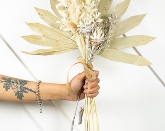 DRIED Mini Sun Palm Bouquet/15"/Dried Floral Bouquet/Reed/Dried Pampas/Pampas Bouquet Decor/Boho Pampas/Boho Bouquet/Floral/Bunny tail