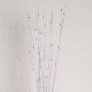 New Silver Twigs With Tiny Beads/Branches/Centerpiece decor/Red Branches/Silver Branches/Gold Branches/Glitter Branches/Silver Branches image 1