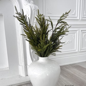 30&quot; Real Touch Norfolk Pine Branch/Faux Spray/Autumn Decor/Holiday Decor/Fall Decor/Thanksgiving Decor/Wedding Decor
