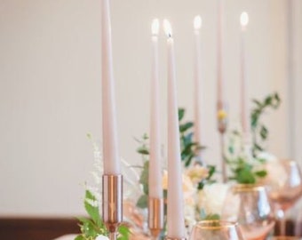 1-3-12pc Sandstone/Blush/ Taper Candles/ 10"/ Centerpieces/ Vases/ Table Decorations/Tall Candles/Blush Pink/Light Pink/Tapered Candles