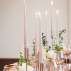 1-3-12pc Sandstone/Blush/ Taper Candles/ 10"/ Centerpieces/ Vases/ Table Decorations/Tall Candles/Blush Pink/Light Pink/Tapered Candles