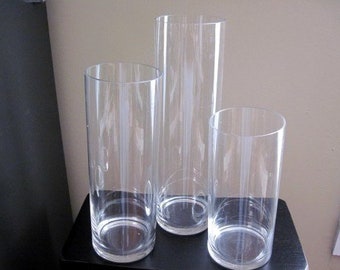 12/16/20" Cylinder Vases/ Glass Vase/ Table Top Vase/Centerpiece Kits/diy centerpieces/glass vases/tall vase/ clear vases