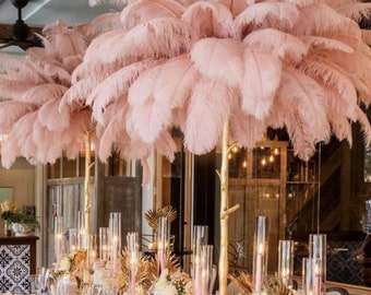 10 Pc BLUSH OSTRICH FEATHERS 12-14"/14-16"/16-18" blush feathers/pink feather/pastel ostrich feathers/Blush wedding/Blush centerpiece