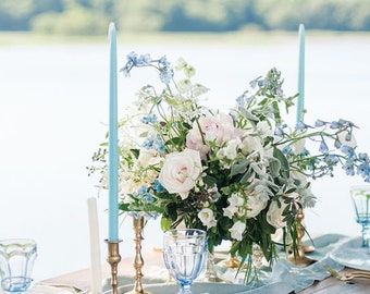 1-3-12pc Light Blue Taper Candles/ 10&quot;/ Centerpieces/ Vases/ Table Decorations/ Long Candles/Tall Candles/Blush Pink/Light Pink