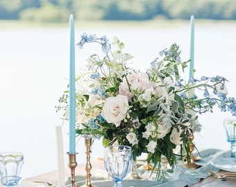 1-3-12pc Light Blue Taper Candles/ 10"/ Centerpieces/ Vases/ Table Decorations/ Long Candles/Tall Candles/Blush Pink/Light Pink