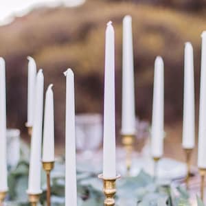 1-3-12pc White Taper Candles/ 10"/ Centerpieces/ Vases/ Table Decorations/ Long Candles/Tall Candles/Blush Pink/Light Pink