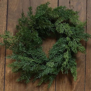 12&quot; Real Touch Alaska Cedar  Wreath/Green Artificial Wreath/Green Wreath/Natural Looking Wreath/Outdoor Wreath/Green Outdoor