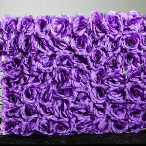 Purple Rose Flower Panel/ Wedding decor/ Floral decor/ Flower wall/ Event decor/ Floral wall panel Purple