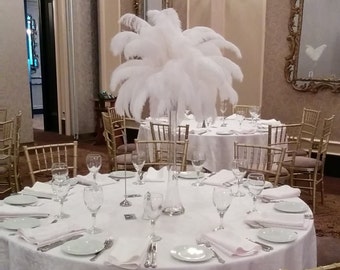 Mardi Gras Ostrich Feather Centerpiece Kits With 24 Etsy