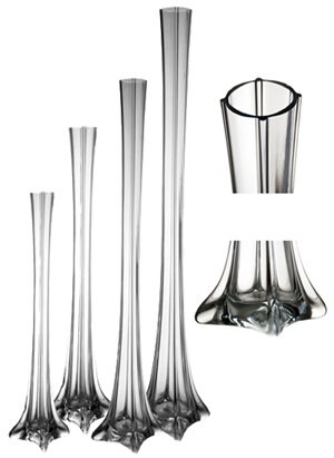12 Pcs 24 Square Base Eiffel Eiffel Tower Vases Lily Vase Tall