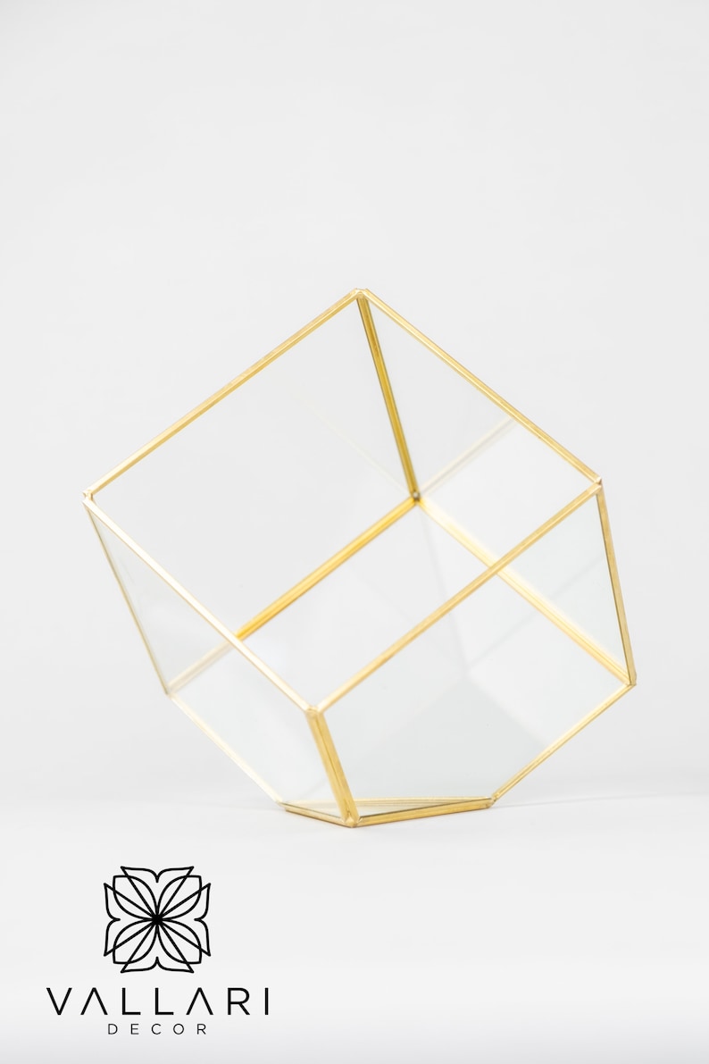 Glass Geometric Terrarium/Wedding Table Decor/Succulent Planter/Air Plants Glass Vase/Terrarium Kit/Terrarium Gift/Terrarium Centerpiece Cube 6X6 inches