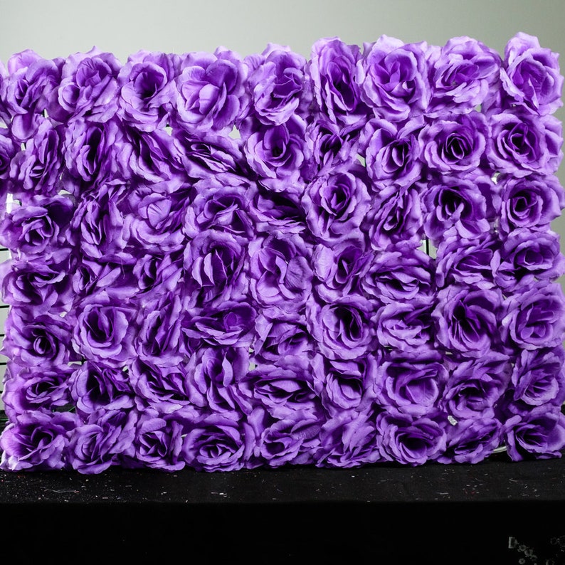 Purple Rose Flower Panel/ Wedding decor/ Floral decor/ Flower wall/ Event decor/ Floral wall panel Purple