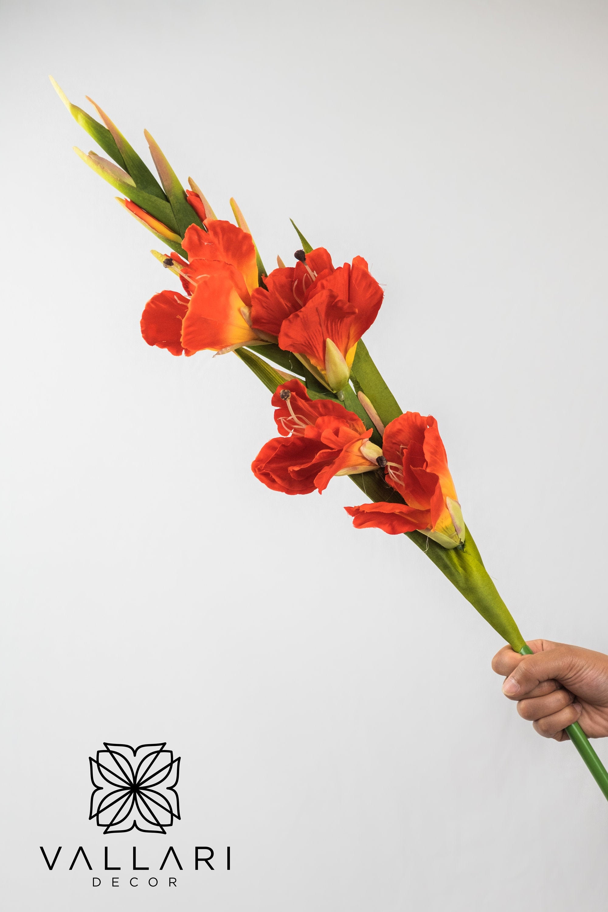 Gladiolo Artificial Spray Tallo Falsa Seda Flores Tropicales Rosa roja Gladiolo Artificial Spray Tallo Falsa Seda Flores Tropicales Rosa roja