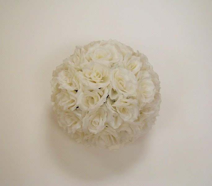 Ivory Rose Flower Ball Pomander Wedding decoration Ball