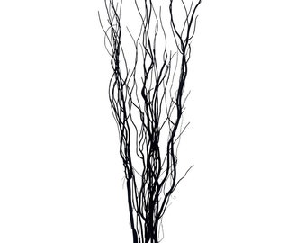 Black Willow Natural Branch/Curly Twigs/Branches/Centerpiece decor/ Winter/Decoration Branches/Branches/Glitter Branches/Silver Branches