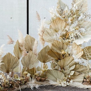 BULK 8pc 17" Anahaw Palm Leaves/Palm Fan/Natural Dried Palm Leaf/ Floral Arrangements/Wedding Decor