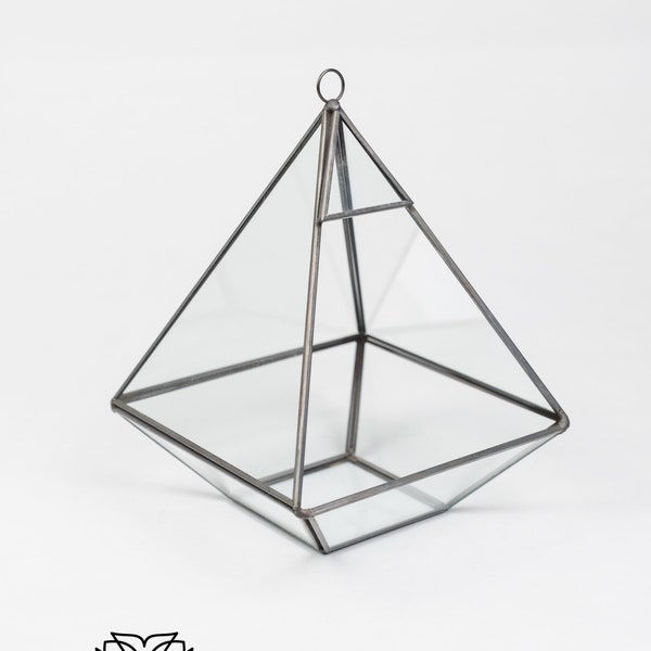 BLACK TRIANGLE Glass Geometric Terrarium/ Wedding Table Decor/ Succulent Planter/Air Plants Glass Vase/Terrarium Kit/ Terrarium Gift/