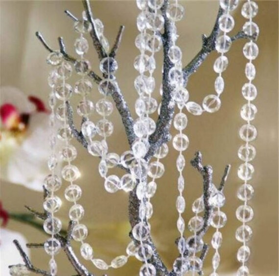  Clear Crystal Beads Hanging Wedding Decorations for