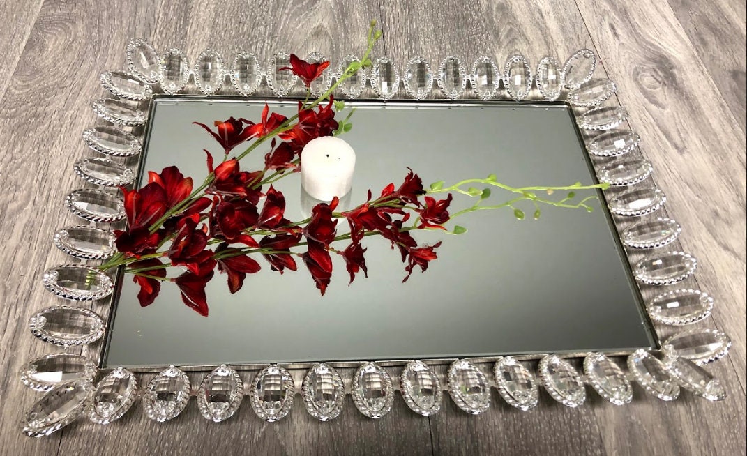 Crystal Vanity Trays/ Perfume Tray/ Makeup Tray/ Cupcake Tray/ Etsy