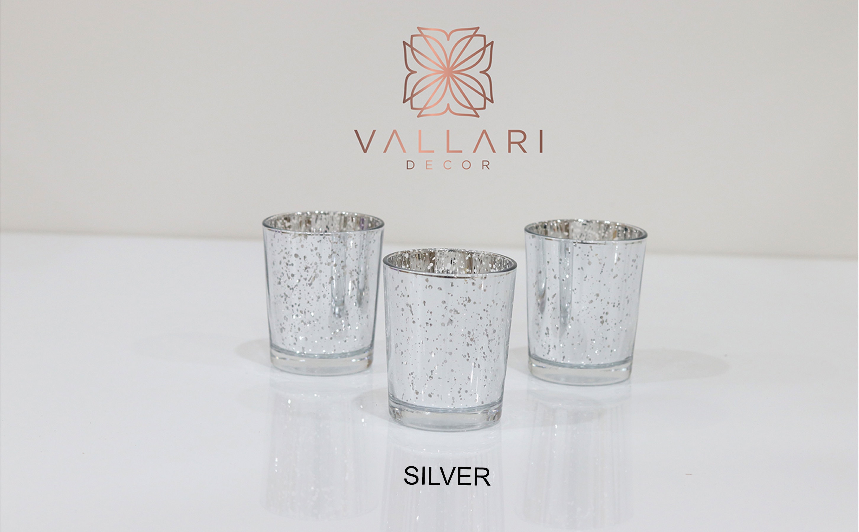 Silver Mercury Glass Votives