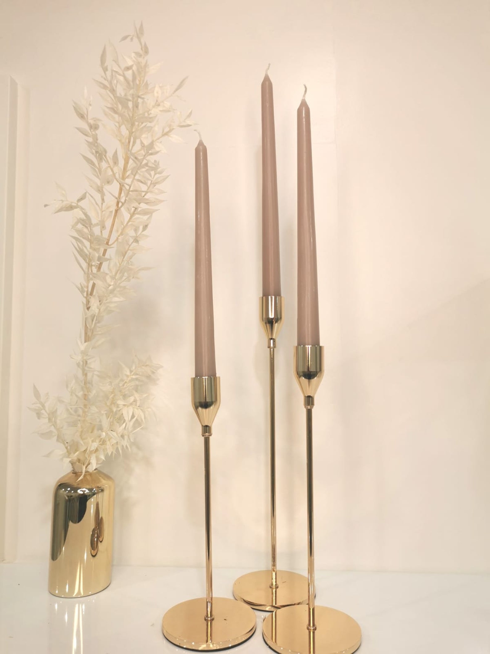 1312pc Sandstone/blush/ Taper Candles/ 10/ Etsy