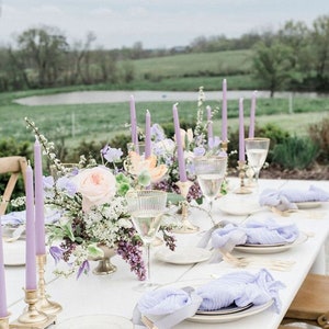 1-3-12pc Lavender Taper Candles/ 10"/ Centerpieces/ Vases/ Table Decorations/ Long Candles/Tall Candles/Blush Pink/Light Pink