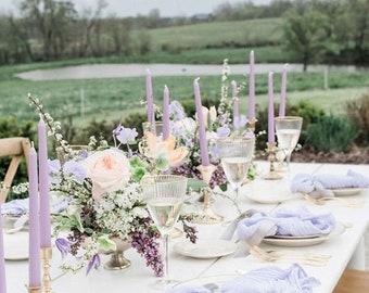 1-3-12pc Lavender Taper Candles/ 10"/ Centerpieces/ Vases/ Table Decorations/ Long Candles/Tall Candles/Blush Pink/Light Pink