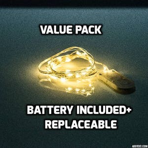 2M Party/Bulk Pack! 2 Meter/6.5 Feet Micro LED Fairy string light 2M/20 lights waterproof. Silver/Copper wire/ white light, warm white/