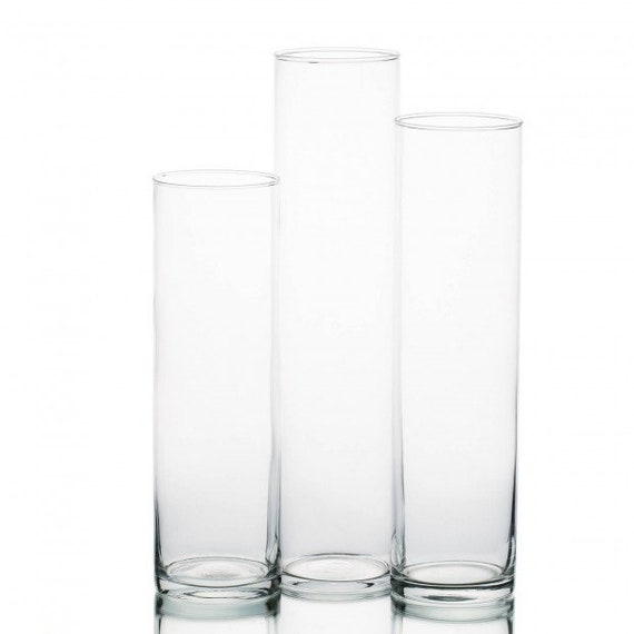 Set of 3 Cylinder Vases/ Glass Vase/ Table Top Vase/centerpiece Kits/diy  Centerpieces/glass Vases/tall Vase/ -  Canada