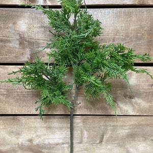 2 Artificial Atlas Cedar Branches With Mini Pinecones-artificial