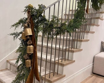 10ft-20ft Bannister Real Touch Zederngirlande/Ranken für Hochzeit/Grün/Girlanden/Treppengirlanden/Weihnachtsgirlanden/Feiertagsgirlande