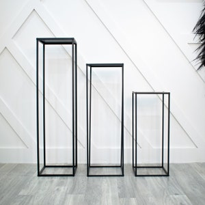 SALE 24"/32"/40" Modern Rectangle Stand Metal Gold Geometric Vase/metal ...