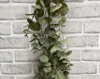 6FT Sage Eucalyptus Garland/Garland/Artificial Greenery/Holiday Decor/Christmas Decor/Seasonal/Long Garland/Dark Green