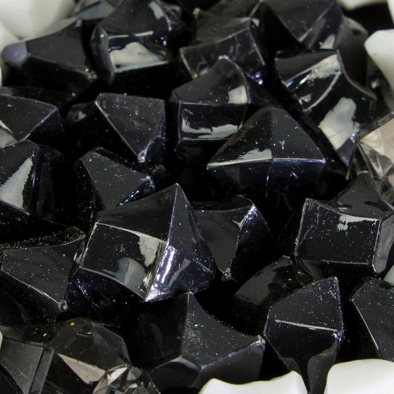 Black Bling Acrylic Ice Rocks Display Ice Stones Table Confetti