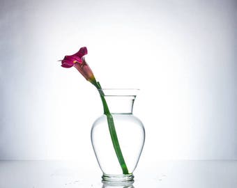 Calla Lily/Green/Purple/Wedding Centerpieces/Home Decor/Faux Flowers/Silk Flowers/Flower Bouquet