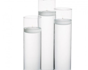 Set of 3 Cylinder Vases/ Glass Vase/ Table Top Vase/Centerpiece Kits/diy centerpieces/glass vases/tall vase/