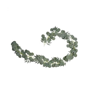 75&quot; Mix Eucalyptus Garland/Garland/Artificial Greenery/Holiday Decor/Christmas Decor/Seasonal/Long Garland/Dark Green