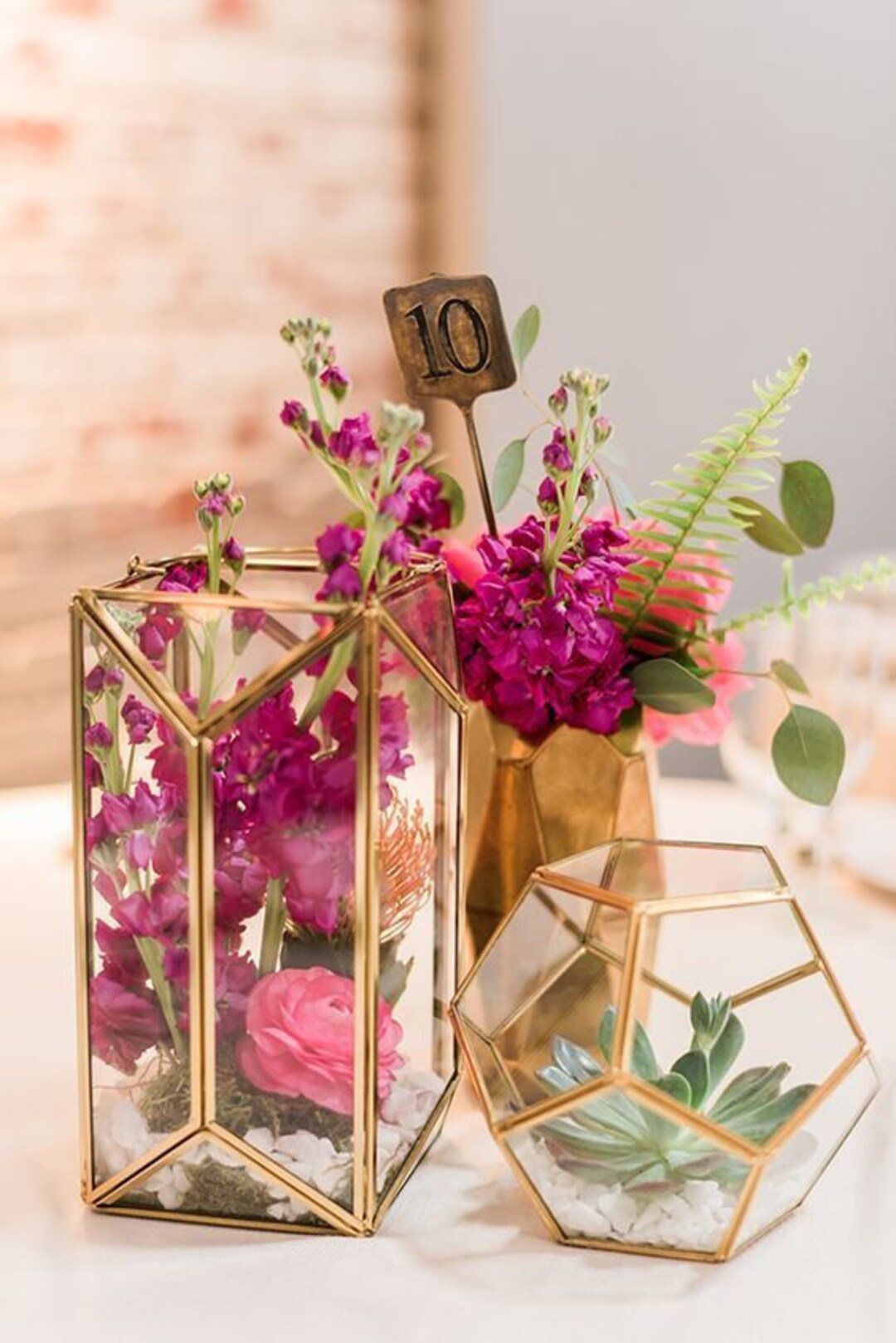 Glass Geometric Terrarium/ Wedding Table Decor/ Succulent Planter/air Plants Glass Vase/terrarium Kit/ Terrarium Gift/ Terrarium Centerpiece - Etsy