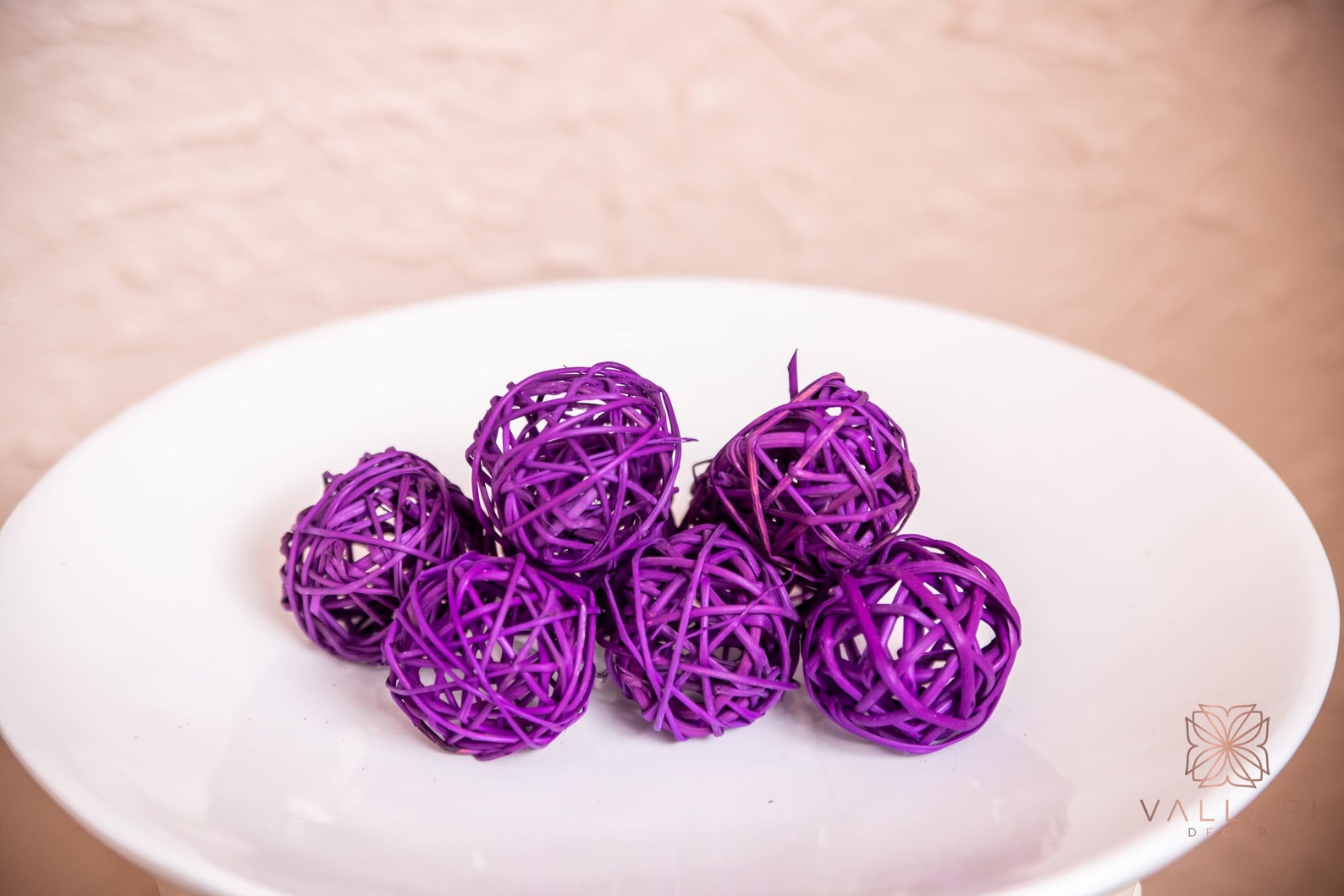 Brown Wicker Balls 8pc Decorative Balls Rustic Decor Ideas Etsy