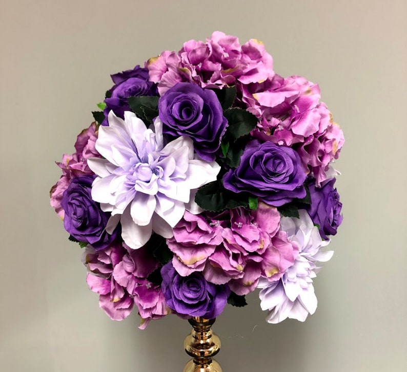 Purple and Lavender Centerpiece Top/kissing Ball/ Flower