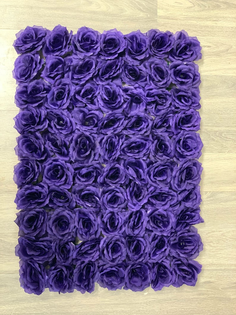 Purple Rose Flower Panel Wedding Decor Floral Decor Flower Etsy