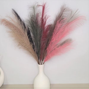 33&quot; Faux Single Stem Pampas Grass/Black/Green/Blush/Champagne/Brown/Red/Brown/Pampas Bundle/Home Decor/Wedding Decor/Pampas/ Natural Pampas