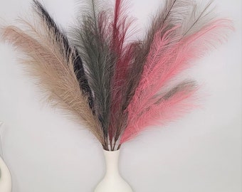 Hierba de la Pampa artificial de tallo único de 33" / Negro / Verde / Rosa pálido / Champán / Marrón / Rojo / Marrón / Manojo de hierba de la Pampa / Decoración del hogar / Decoración de bodas / Hierba de la Pampa / Hierba de la Pampa natural