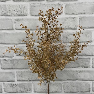 20" Fall Cream Baby Tears Bush - Artificial Autumn Foliage, Faux Trailing Fine Creamery Pick,Silk Filler for Wedding Centerpieces & Holiday