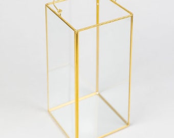 6-24pcs Bulk Gold Square Lanterns /Square Lantern 5x8" Inches/Geometric Terrarium/Wedding Decor/Air Plant/Terrarium/Terrarium Centerpiece