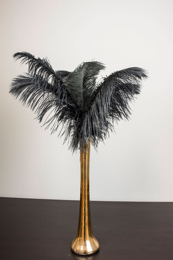 Ostrich Feather Centerpiece-kit-gold Eiffel Tower