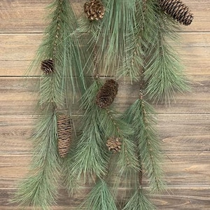 48&quot; Southern Pine Hanging Vine Garland/ Faux Garlands/Vines/Greenery/Wedding Centerpieces/Home Decor/Pine Cone Garlands