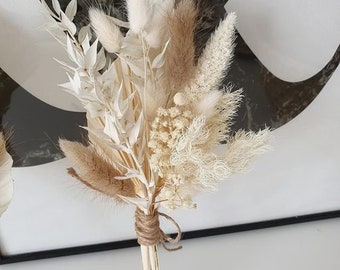 DRIED 8" Mini Palm & Ruscus Bouquet/Dried Floral Bouquet/Reed/Dried Pampas/Pampas Bouquet Decor/Boho Pampas/Boho Bouquet/Floral/Bunny tail